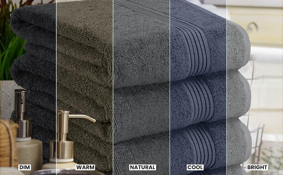 utopia towels 4 pack bath towels set, 27, side view