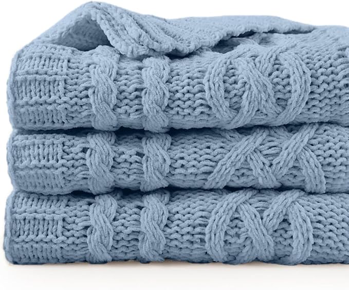 Battilo Bluish Grey Throw Blanket - Image 2