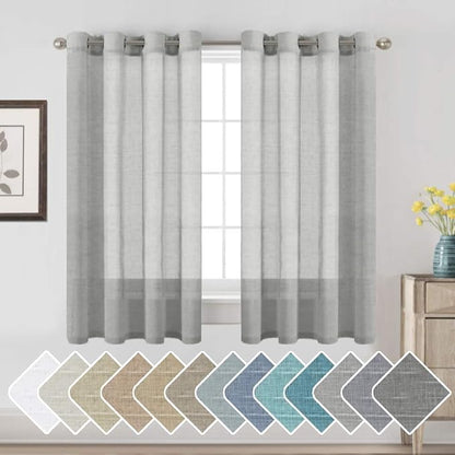 H.VERSAILTEX Linen Curtains Flax Linen Blended Curtain Panels by HVERSAILTEX