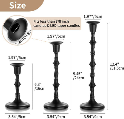 NUPTIO Black Candlestick Holders for Halloween: Unique Gothic Design