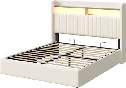 sha cerlin full size led lift up storage, view 9