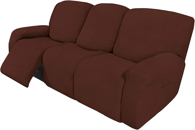 Easy-Going 8 Pieces Recliner Sofa Stretch Sofa Slipcover Sofa Cover Furniture by Easy-Going