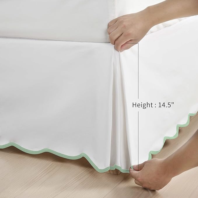 HIG Off-White Chic Twin XL Bed Skirt - Image 5