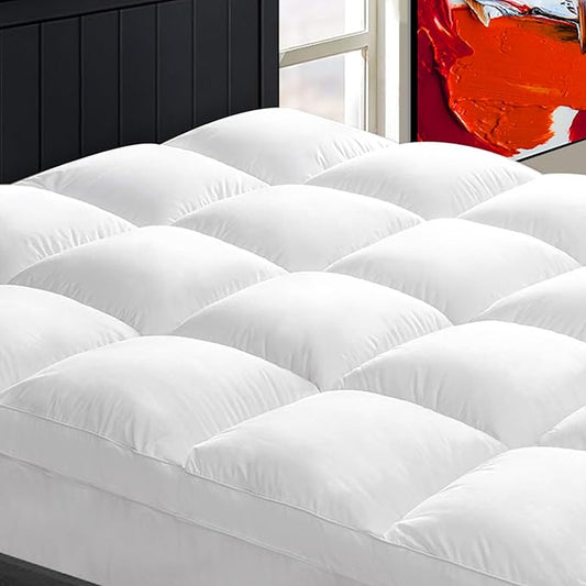 Mattress Topper Twin for Back Pain, Extra Thick Mattress Pad Cover, Plush by CHOPINMOON