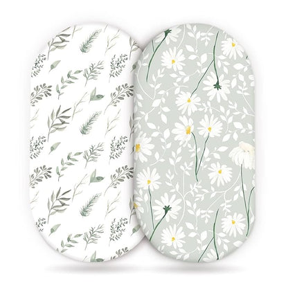 GRSSDER Stretchy Ultra Soft Fitted Bassinet Sheet Set 2 Pack, Universal Fit by BUYNOW