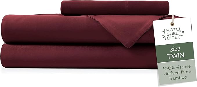 Hotel Sheets Direct 3 Piece Bed Sheet Set Twin Size, 100% Viscose Derived from by HOTELSHEETSDIRECT