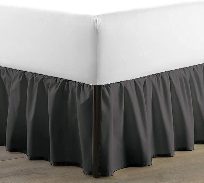 SKY BEDDINGS - Queen Size Ruffled Bed Skirt - 14 Inch Drop Dust Ruffle Bed by SKYBEDDINGS