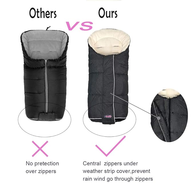 funlife Width Adjustable Universal Stroller Footmuff Designed - Image 6