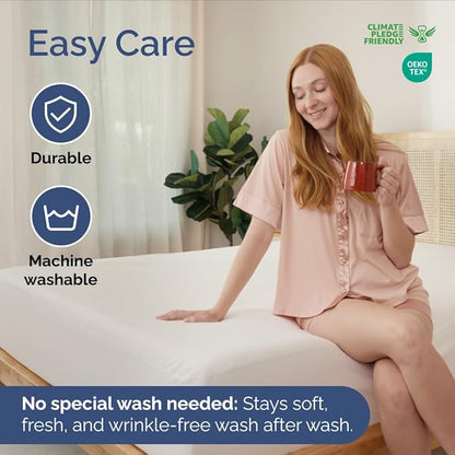 100% Waterproof Mattress Protector Or Your Money Back Twin Size-Premium Fitted - Image 5
