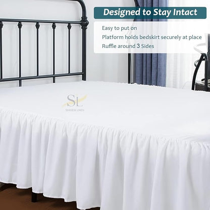 Shreem Linen Ruffled Bed Skirt - Image 7