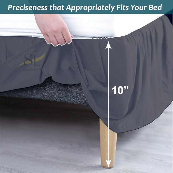 Shreem Linen Ruffled Bed Skirt - Image 4