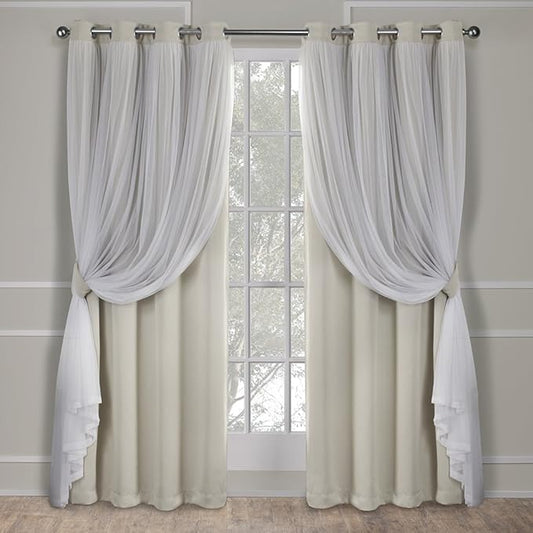 TOWN & COUNTRY LUXE Talia Double Layer Indoor Curtains, Sheer and Room by TOWN+%26+COUNTRY+LUXE