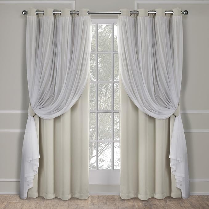 TOWN & COUNTRY LUXE Talia Double Layer Indoor Curtains, Sheer and Room by TOWN+%26+COUNTRY+LUXE