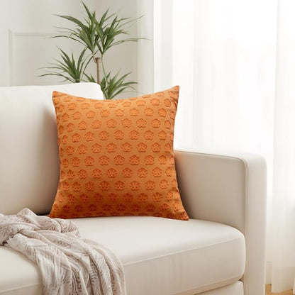 18x18 Inches Thanksgiving Fall Throw Pillow Orange Pillow Covers Pumpkin Pillow - Image 2
