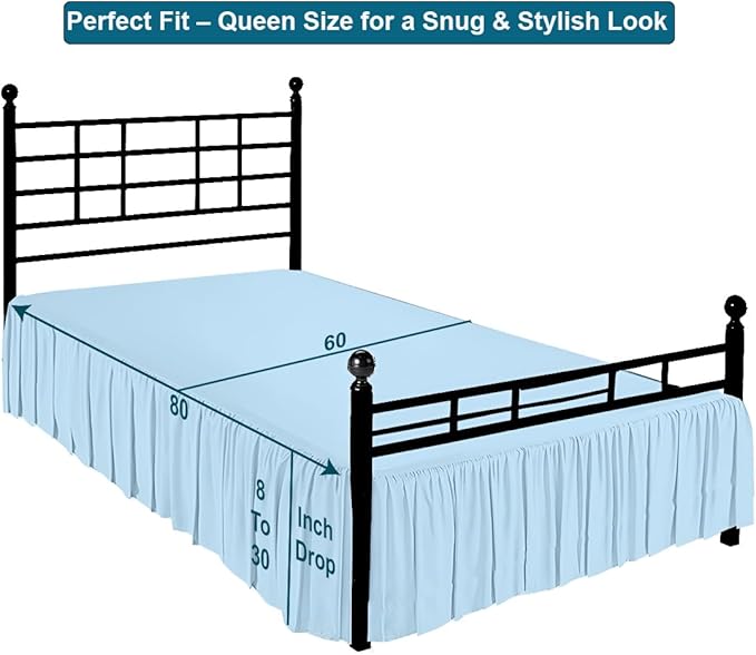 Shreem Linen Ruffled Bed Skirt - Image 5