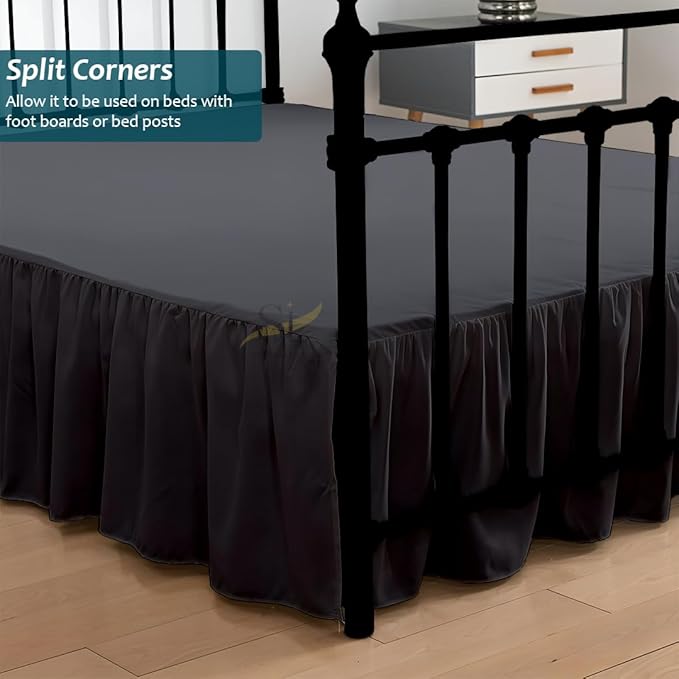 Shreem Linen Ruffled Bed Skirt - Image 2