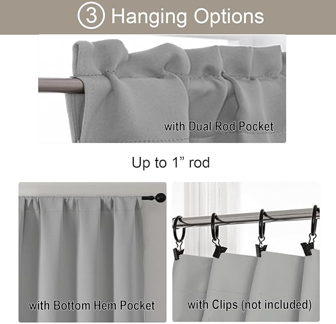Gwine 24 Inch Long Tier Curtains - Image 5