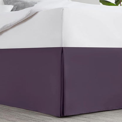 Nestl Dark Purple Twin Bed Skirt - Image 2