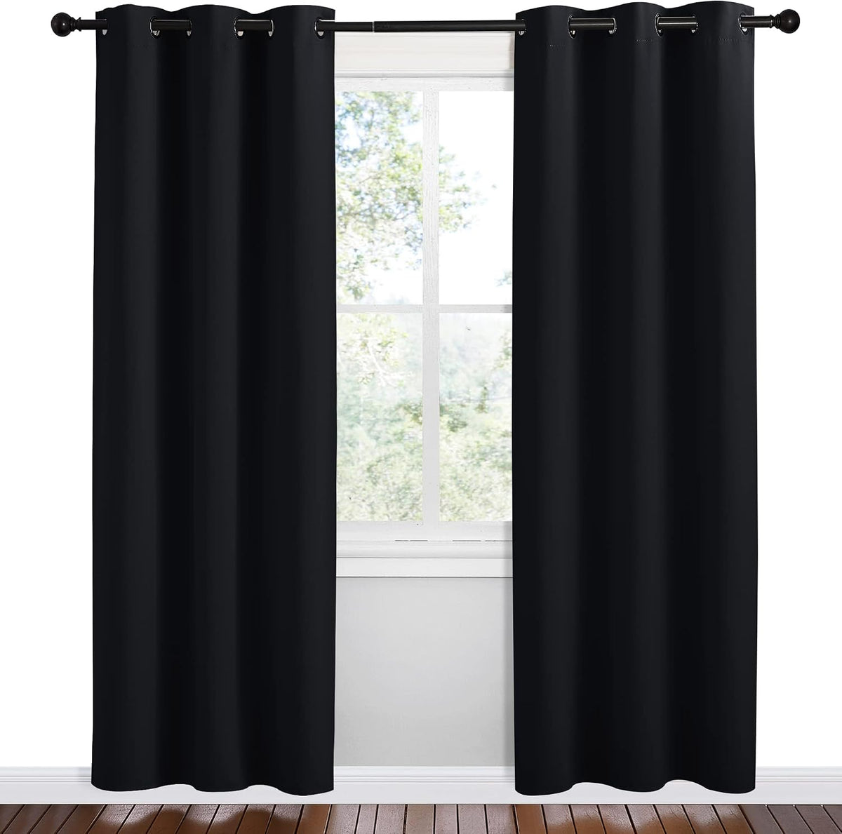 nicetown bathroom blackout thermal curtains, 2 panels, 42 shown in use