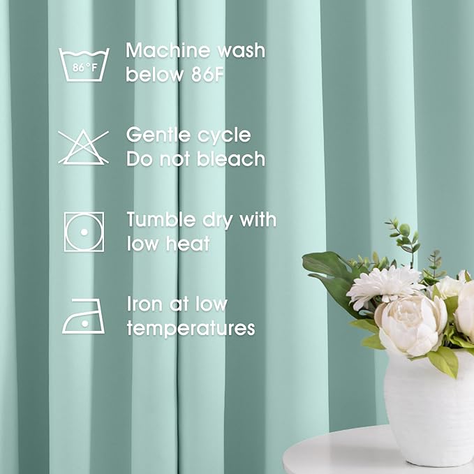 HOMEIDEAS Aqua Blackout Curtains - Image 2