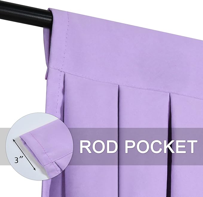 Valances for Windows Lavender Window Valance for Living Room Rod Pocket - Image 6