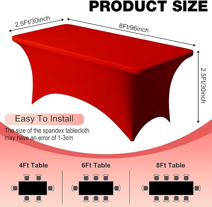 Trlyc 1 Pack 8FT Spandex Table Cloth - Image 4