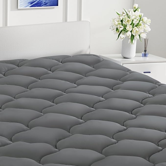 LEISURE TOWN Queen Mattress Pad Fitted Quilted Cotton Mattress Cover Cooling by LEISURETOWN
