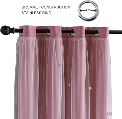 FANLI 2 Panels Star Blackout Curtains - Image 2