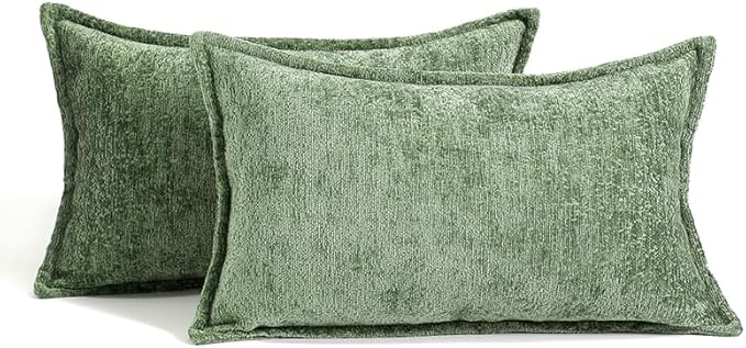 Pack of 2 Forest Green Christmas Decorative Throw Pillow Covers 12x20 Cozy Soft - Image 6