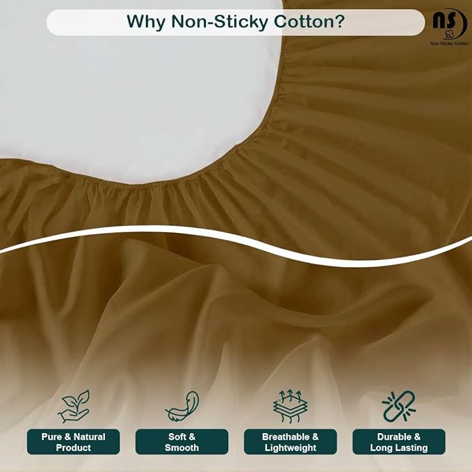 NON Sticky cotton Full Size Sleeper Sofa Sheets, 4 Piece Egyptian Cotton Bed - Image 4