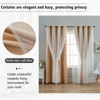 Anytime Girls Bedroom Curtains Hollow-Star Blackout Curtains - Image 7