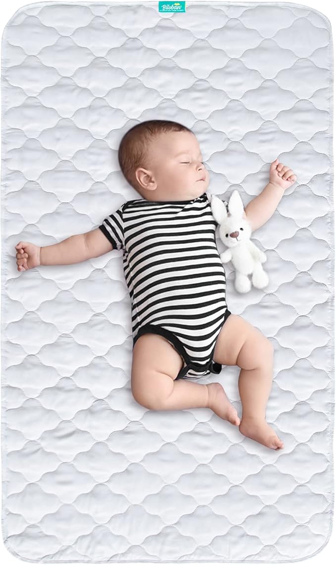 Crib Mattress Protector Pad Cover Quilted Waterproof Incontinence Bed Pads by Bilobanbabybedding