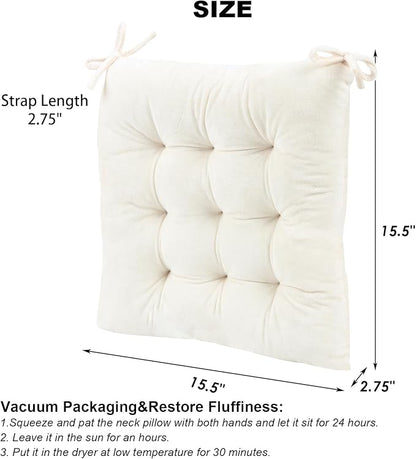 2 Pack Square Seat Cushion Chair Pads - Image 2