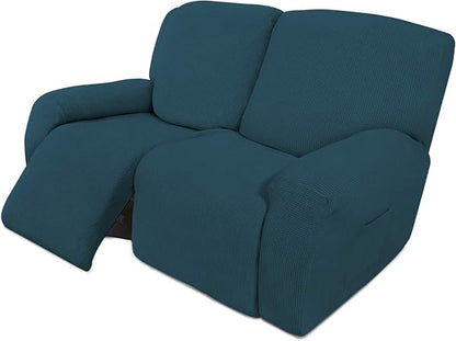 Easy-Going 6 Pieces Recliner Loveseat Stretch Sofa Slipcover Sofa Cover by Easy-Going