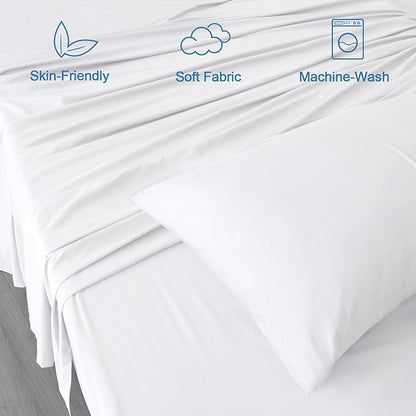 SPRINGSPIRIT Twin Sheets Set, 4 Piece Bed Sheets Set Deep Pockets, Super Soft - Image 2
