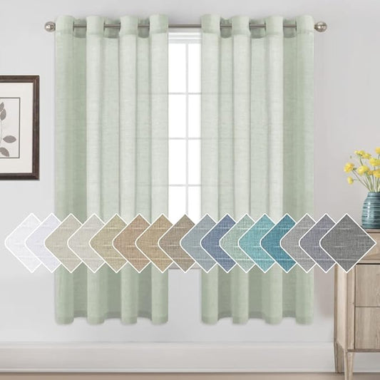 H.VERSAILTEX Linen Curtains Natural Linen Blended Curtain Panels by HVERSAILTEX