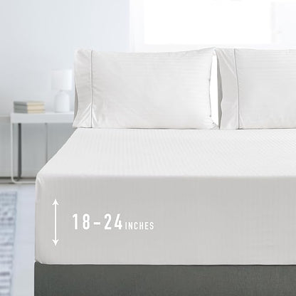 Sunflower Queen Fitted Sheet, 1-Piece Extra Deep Pocket Fitted Bottom Sheet 22" by SunflowerHometexUS