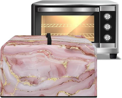 Microwave Oven Cover, Marble Dust Oil Proof Polyester Waterproof Fabric Cloth - Image 2