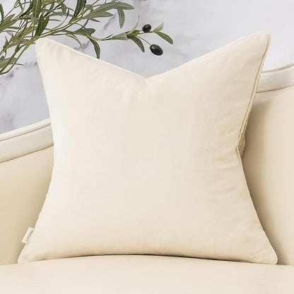 Yangest Beige Twigs Throw Pillow Cover Velvet Branches Velvet Cushion Case - Image 2