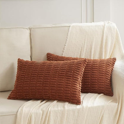 Fancy Homi 4 Packs Rust Decorative Throw Pillow Covers 12x24 Inch - Image 7