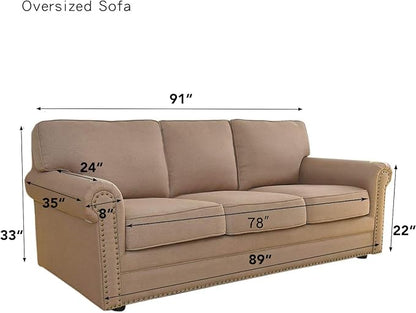 Easy-Going Stretch Oversized Sofa Slipcover 1-Piece Sofa Cover Furniture - Image 7