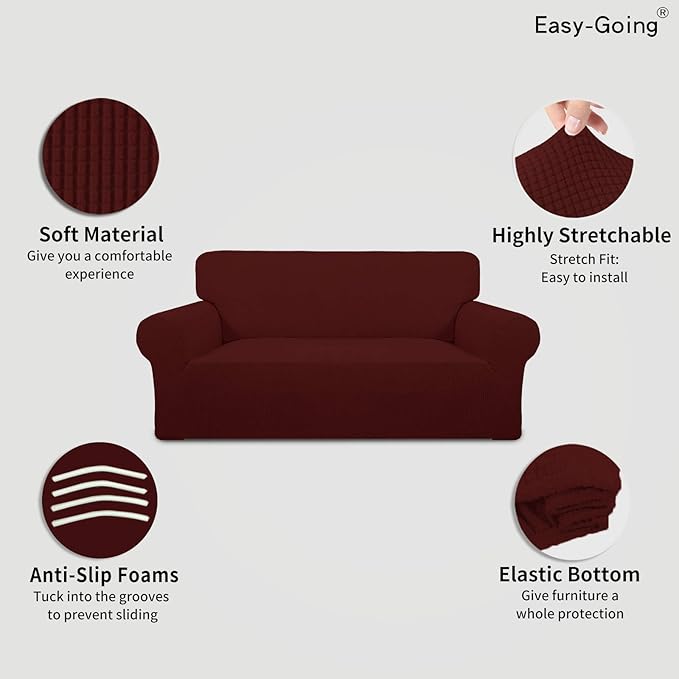 Easy-Going Stretch Oversized Loveseat Slipcover 1-Piece Sofa Cover Furniture - Image 3
