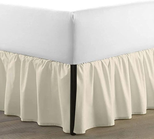 SKY BEDDINGS - Twin Size Ruffled Bed Skirt - 16 Inch Drop Dust Ruffle Bed Skirt by SKYBEDDINGS