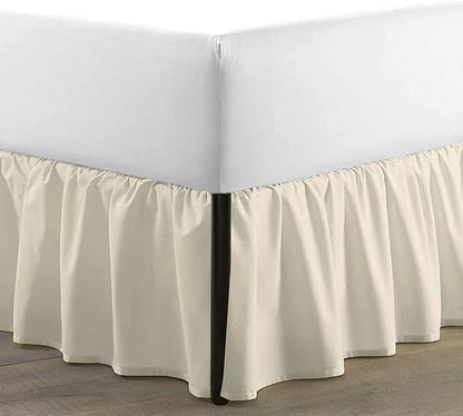 SKY BEDDINGS - King Size Ruffled Bed Skirt - 12 Inch Drop Dust Ruffle Bed Skirt by SKYBEDDINGS