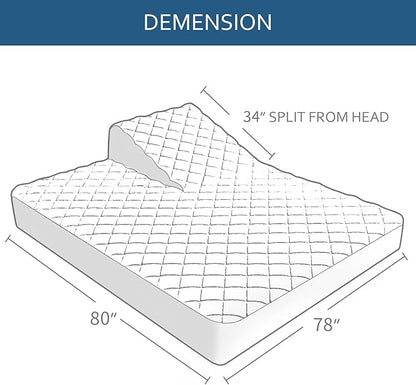 Waterproof Split Top King Mattress Pad Protector - Image 3