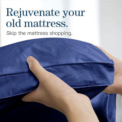 COONP California King Mattress Topper, Extra Thick Pillowtop, Cooling Plush - Image 4