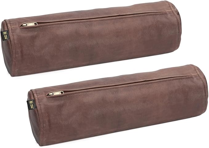 D DOLLY LAMB Goat Leather Cylindrical Cushion Covers by DDollyLamb