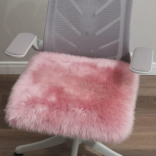 LLB Sheepskin Chair Covers Office Chair Cushion Dining Room Chair Pads Desk by LLB