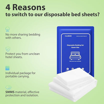 4 PCS Disposable Bed Sheet Queen Size, Disposable Sheet - Image 6