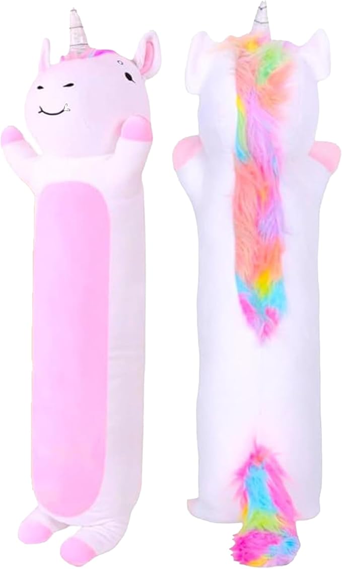 Unicorn Plush Body Pillow for Kids | Long Stuffed Animal Cuddle Pillow | Soft by CuddlePaws